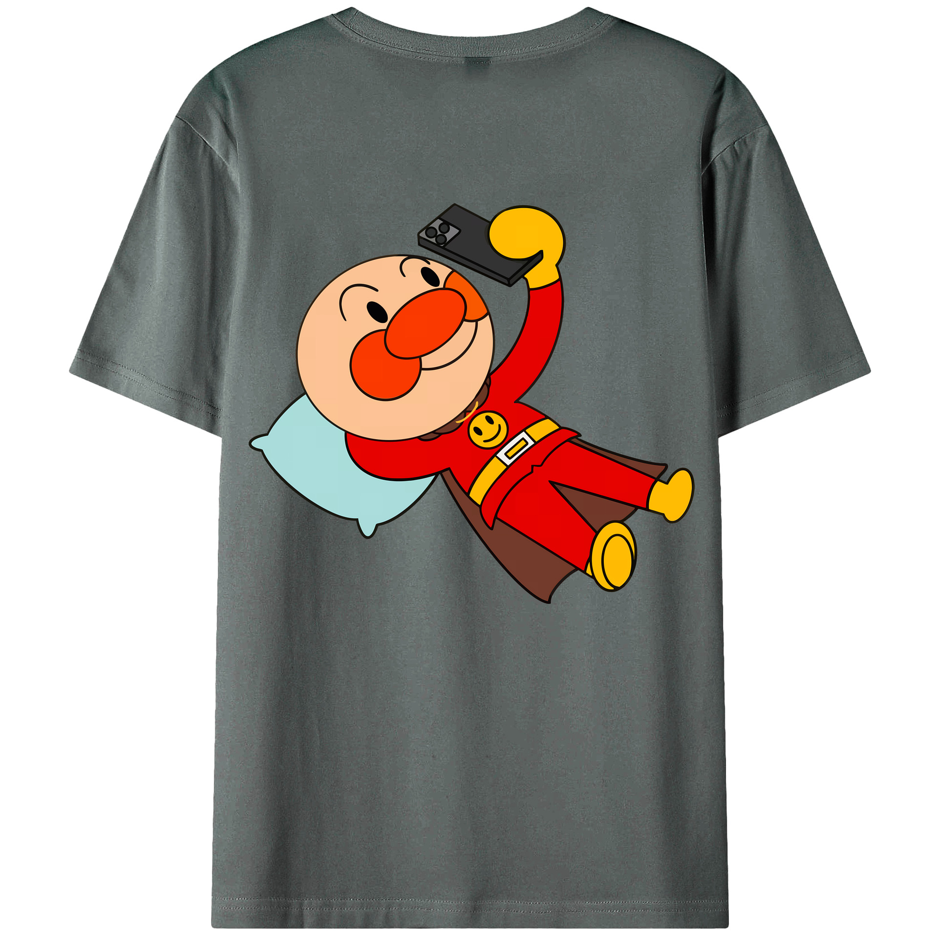 （画像用） アンパンマン Anpanman 綿100％ メンズ半袖Tシャツ（バックプリント） 通気性